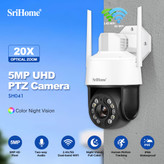 دوربین مداربسته هوشمند SriHome SH041 PTZ 5MP با زوم اپتیکال 20X، دید در شب رنگی و WiFi
