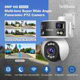 دوربین مداربسته هوشمند سه لنز SriHome SH055B 8MP چرخشی WiFi