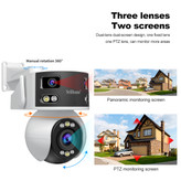 دوربین مداربسته هوشمند سه لنز SriHome SH055B 8MP چرخشی WiFi