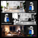 دوربین مداربسته تحت شبکه هوشمند SriHome SH053 4MP با تماس تصویری، نمایشگر 2.8 اینچی و WiFi