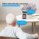 دوربین مداربسته تحت شبکه هوشمند SriHome SH053 4MP با تماس تصویری، نمایشگر 2.8 اینچی و WiFi
