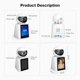 دوربین مداربسته تحت شبکه هوشمند SriHome SH053 4MP با تماس تصویری، نمایشگر 2.8 اینچی و WiFi