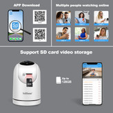دوربین مداربسته تحت شبکه بیسیم SRICAM SH042 Full HD 1080P گردان با تشخیص انسان و مکالمه دوطرفه
